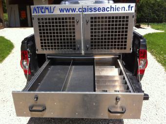 3- Caisse  chien Pick UP +Tiroir - Tout en ALU  Caisses  chiens