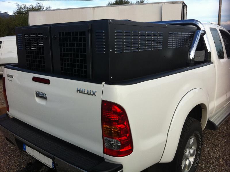 4 caisse à chien + tiroir rangement toyota pick up hilux Réalisation Atemis caisse a chien